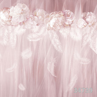 Peonies in feathers